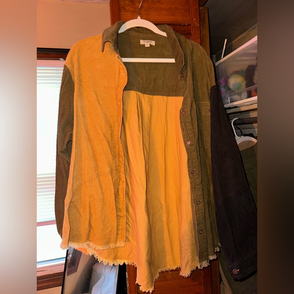 Two-Tone Corduroy Jacket